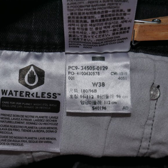 Levi's 505 Men’s Size 38 Jean Shorts Stretch Denim Jorts Solid Faded Black GUC - Picture 5 of 7